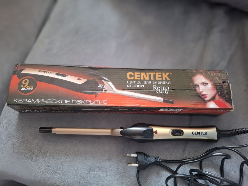 Плойка для афрокудрей 9мм Centek