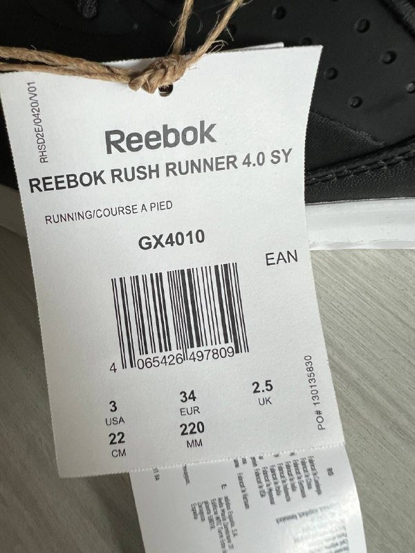 Кроссовки Reebok размер 34 черные 3
