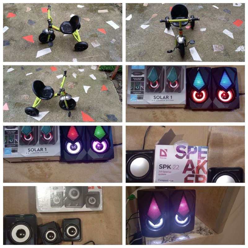 Велосипед, колонки, ключи, чемодан, принтер, туфли, игрушки, шампунь и масло 3