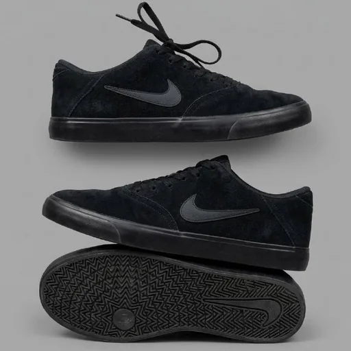 Мужские замшевые кеды Nike SB Charge All Black