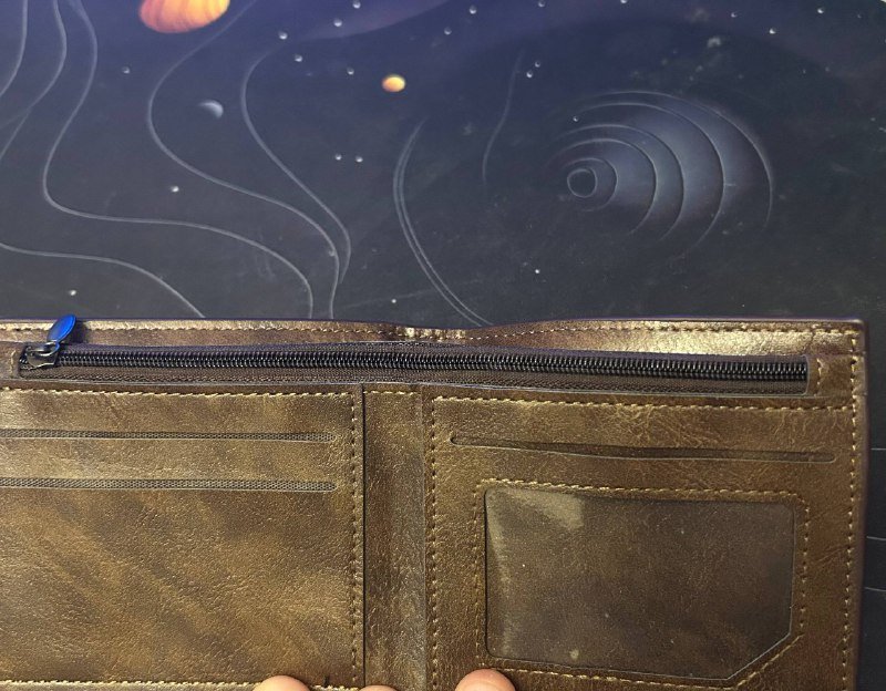 Кошелёк кожаный коричневый 3