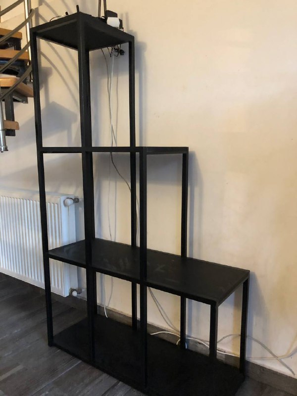 Стеллаж металлический с ДВП 150х90х33,5 см 2