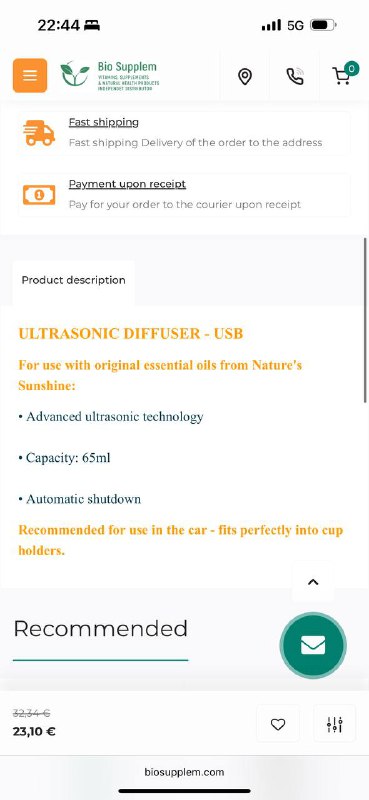 Essential oil diffuser USB Nature's Sunshine 4
