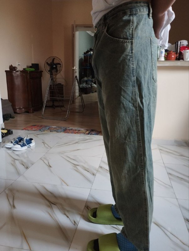 Джинсы зеленоватого оттенка 48 размер 7