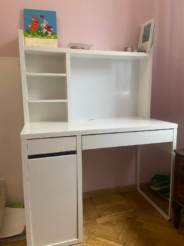 Стол Икея белый с полками