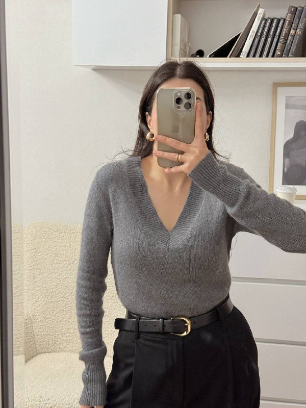 Женский свитер ZARA кашемир и шелк M 2