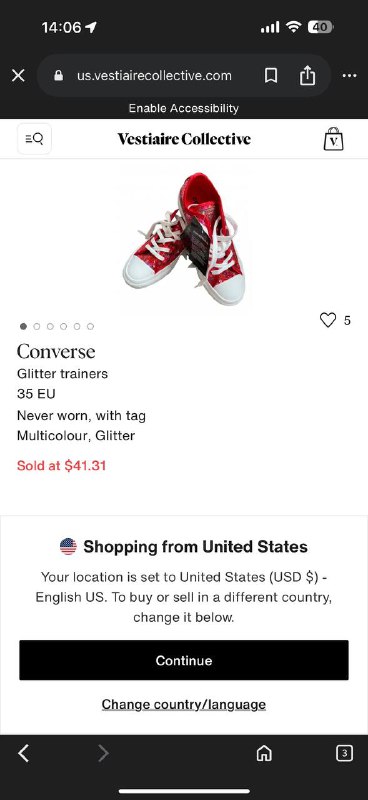 Кеды Converse в паетках размер 37,5 4