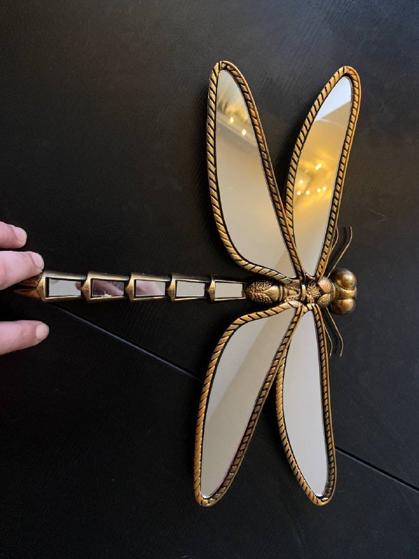 Два больших горшка для растений, зеркальная декор стрекоза 2