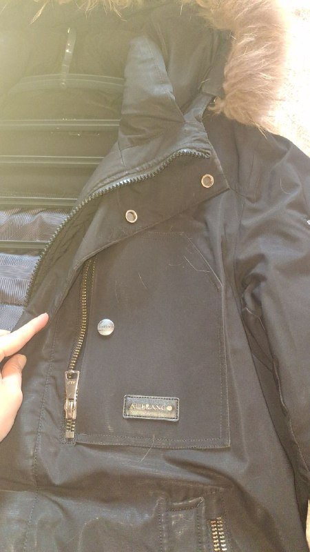 Длинный мужской пуховик AL FRANKO с мехом енота 2