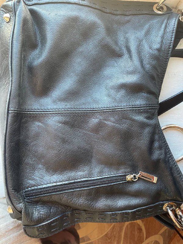 Черная сумка из натуральной кожи 3