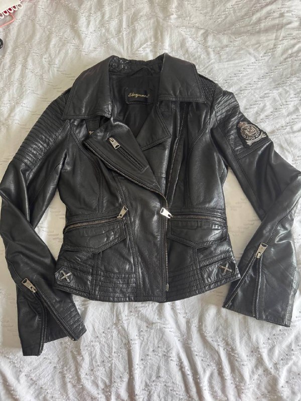 Куртка косуха Diseal, черная куртка косуха, ветровка Guess, желетка, куртка Iceberg 2