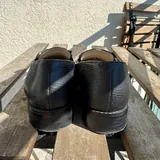 Women’s black leather loafers, size 35 2