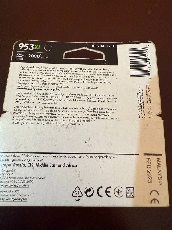 Оригинальные струйные картриджи HP 953XL 935XL 934XL 8