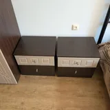 Кровать, 2 тумбочки, матрас 1