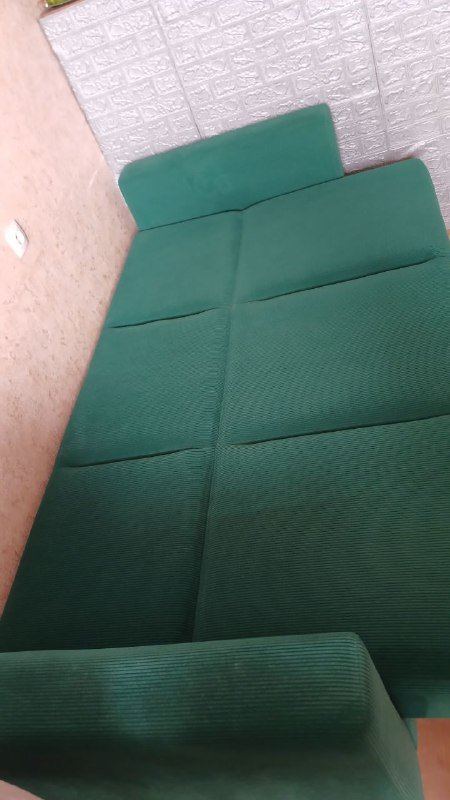 Диван раскладной велюр с подушками 2