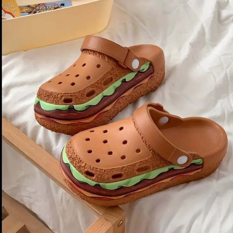 Сабо кроксы в виде бургеров 36/37, новые