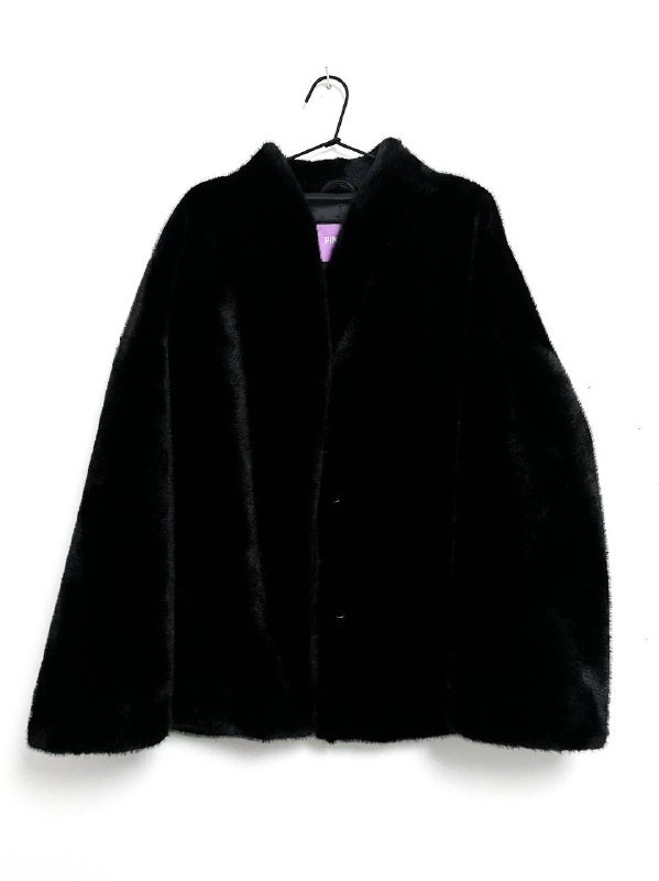 Черная шуба с поясом женская 3