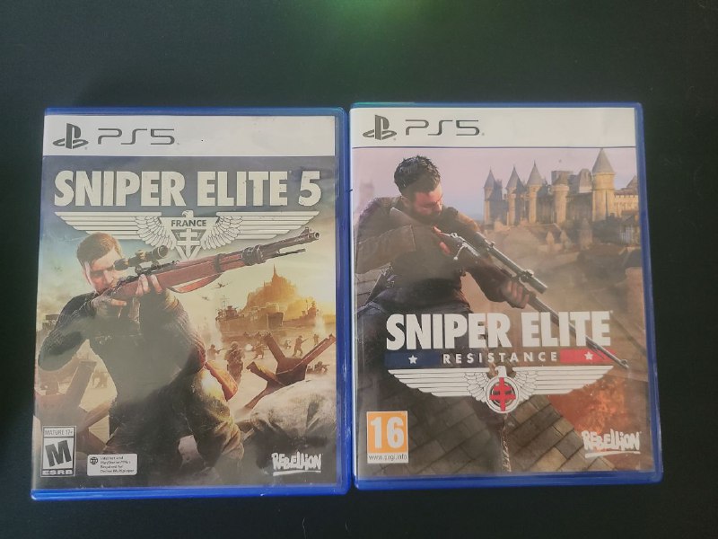 Диски Playstation 4/5 Sniper Elite 5 и 6 Resistance