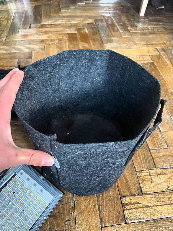 Лампы 100Вт, большие матерчатые горшки, удобрения Vega Terra Flowers 3