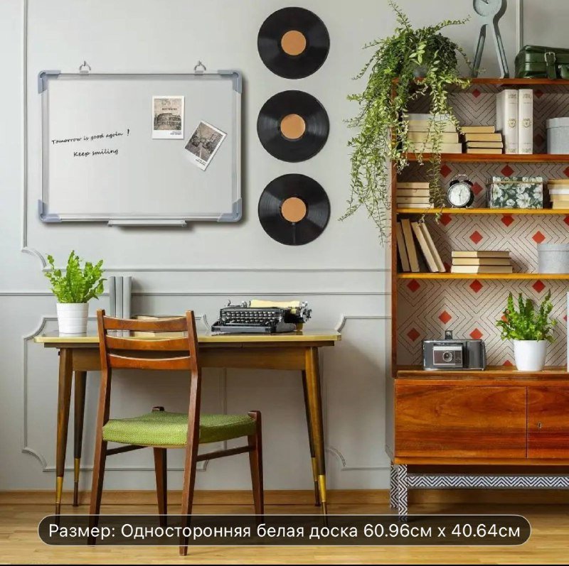 Маркерная доска с магнитами и фломастерами 60x40 3