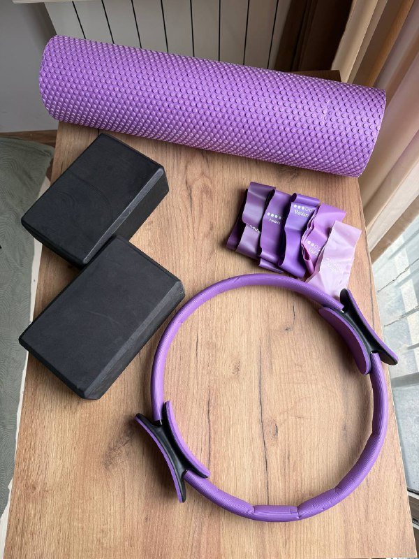 МФР-ролл, блоки для йоги, резиновые ленты, пилатес-кольцо