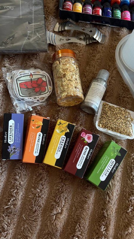 Набор для гипсовых фигурок, эфирные масла, красители, наклейки 5