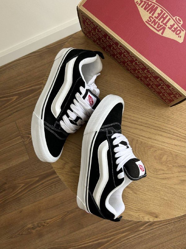 Кроссовки Vans Knu School черные белые мужские 7