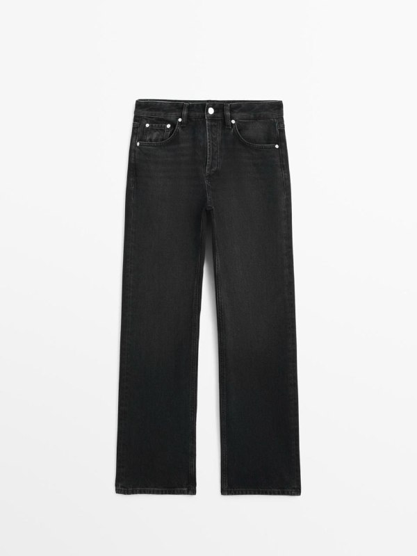 Черные прямые джинсы Massimo Dutti, размер 36 (S) 3