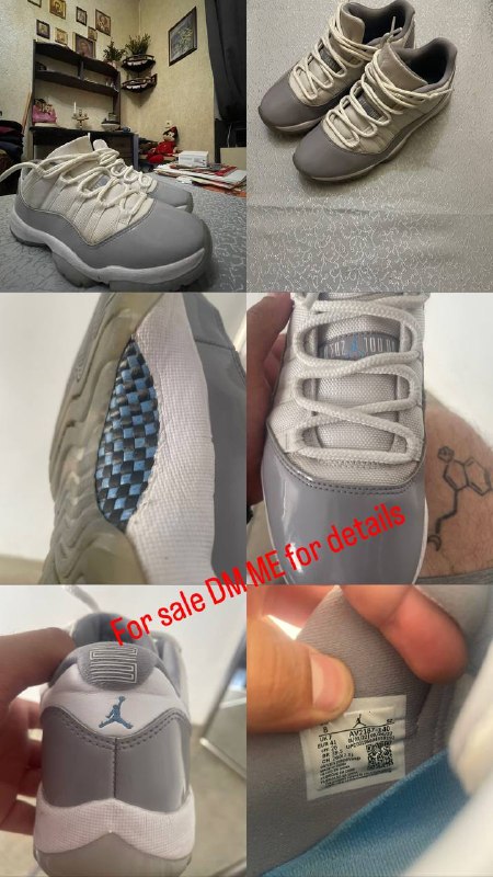 Jordan 11 cement grey low размер 41