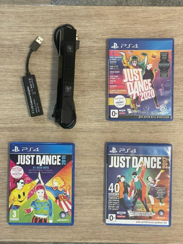 Just Dance 2015, 2017, 2020, камера PS4, адаптер PS5 VR