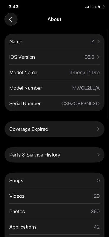 Iphone 11pro 64gb 8