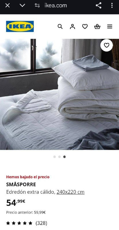 Одеяло IKEA småsporre тяжелое теплое гипоаллергенное 2