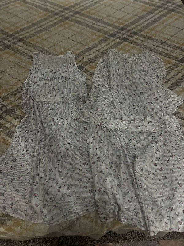 Комплект для беременных и кормящих ночнушка и халат