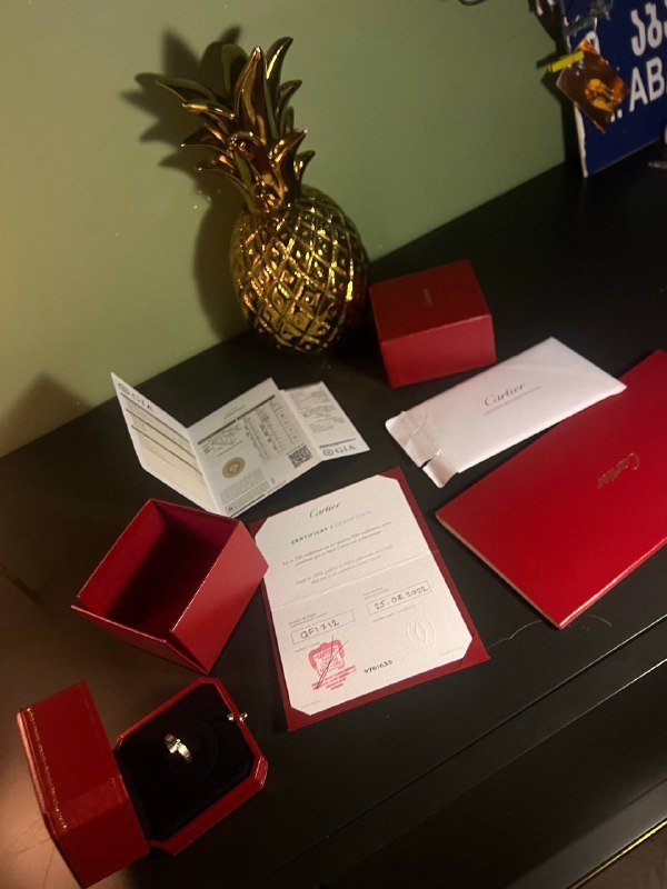 Кольцо Cartier Love Solitaire 0.23ct розовое золото, размер 17,5 2