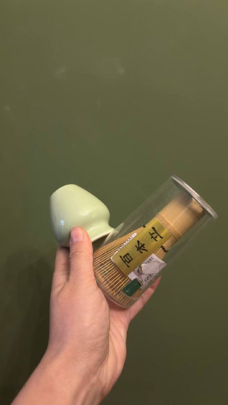 Бамбуковый венчик для матчи и керамическая подставка