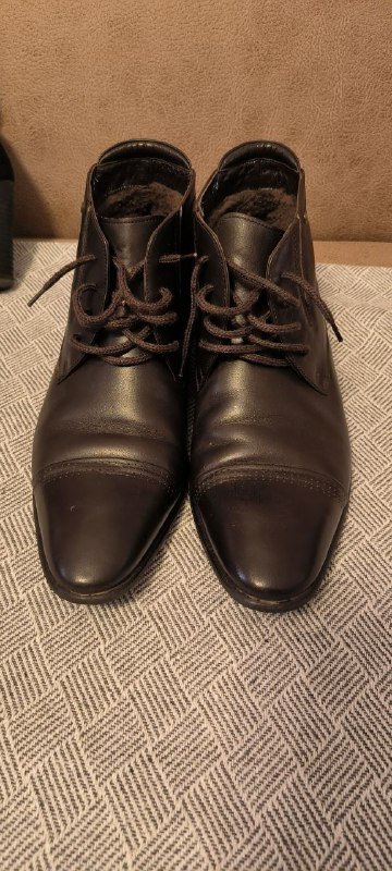 Мужские ботинки на меху натуральная кожа размер 42