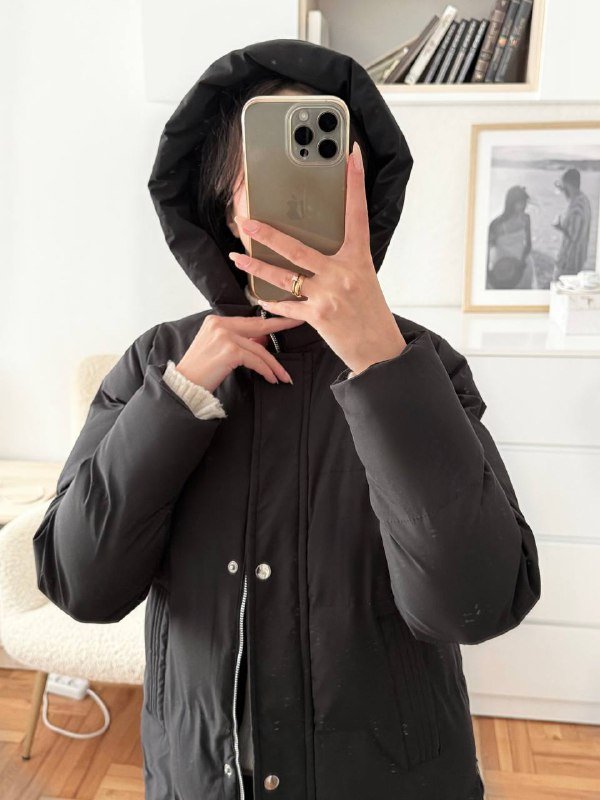 Женская куртка Gold & Silver черная зимняя 3