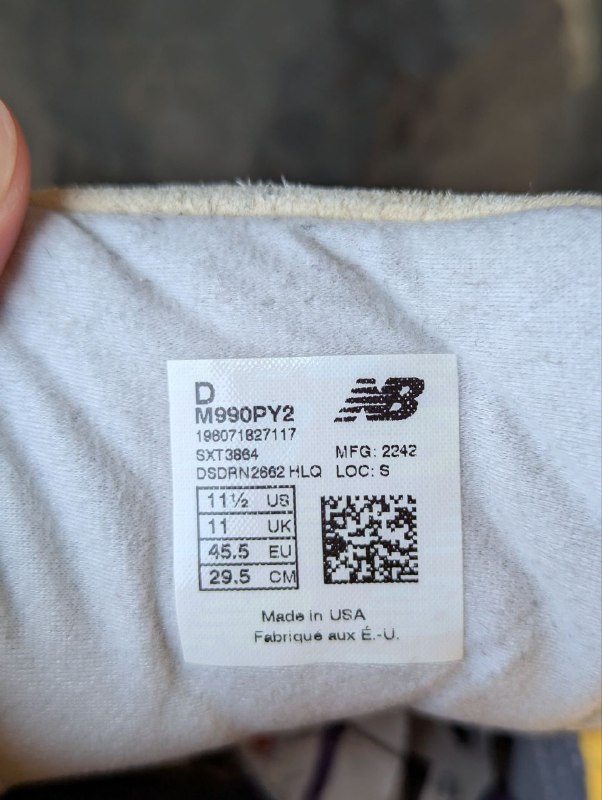 Кроссовки New Balance 990v2, размер 11.5 US 5