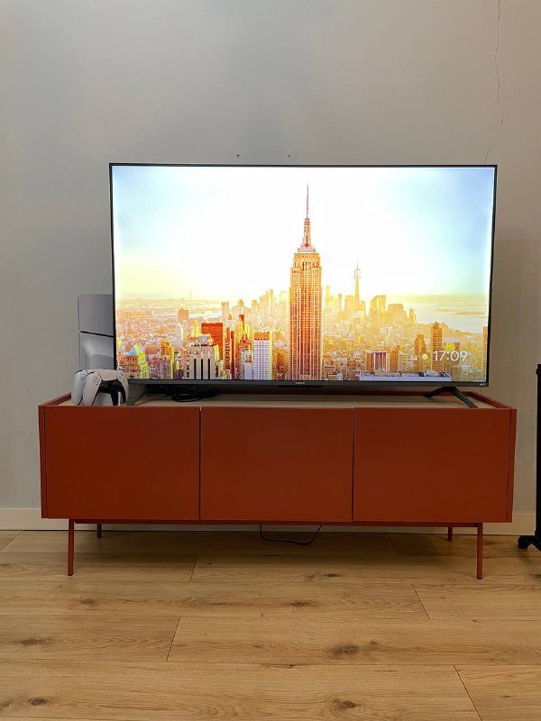 Тумбочка под телевизор терракотового цвета 3