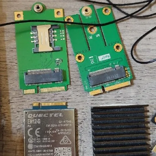 Модем Quectel EM12-G, переходники M.2, Wi-Fi модуль Intel 8265NGW