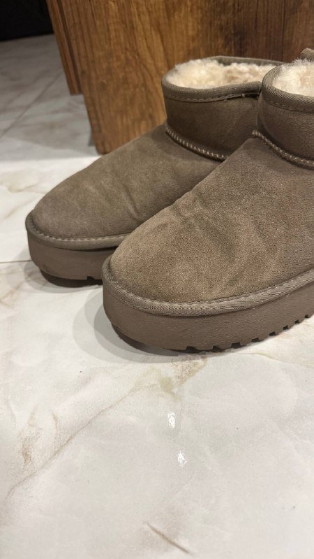 Зимние угги из замши с шерстью 41-41,5 2