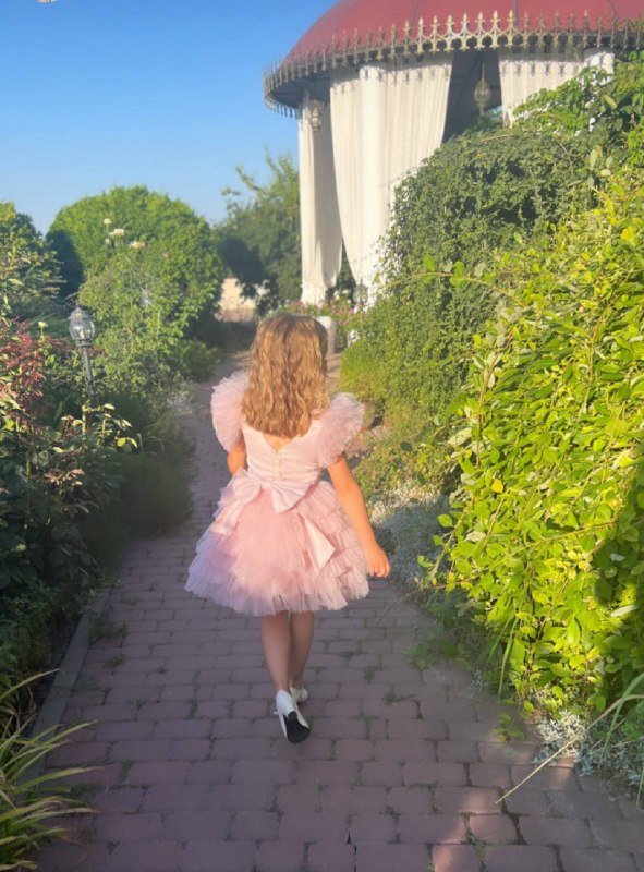 Детское платье пыльно-розовое