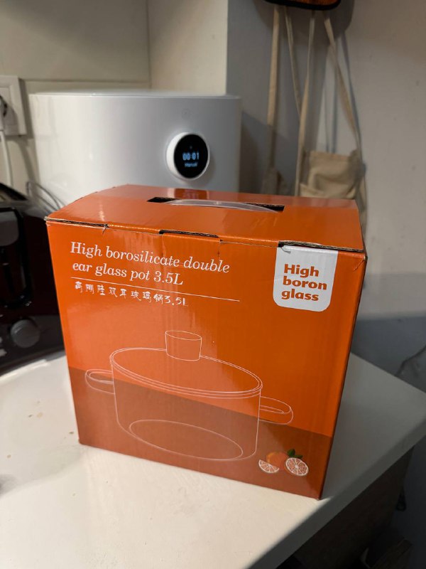 Кастрюля из боросиликатного стекла 3.5 л 3