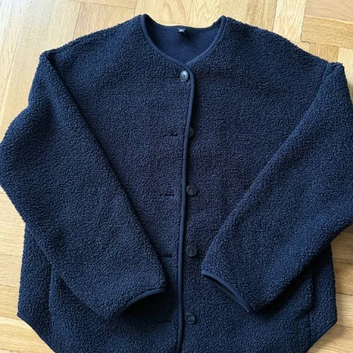 Uniqlo Pile Lined Fleece Relaxed Cardigan