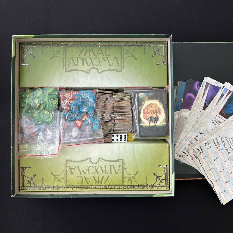 Ужас Аркхэма с 2 дополнениями настольные игры 3