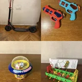 Паяльник, молоток, пассатижи, самокат, игрушки, контейнеры 3