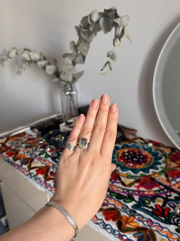 Авторские серебряные кольца с натуральными опалами 5