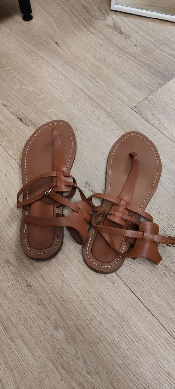 Женские кожаные сандалии Zara, размер 38