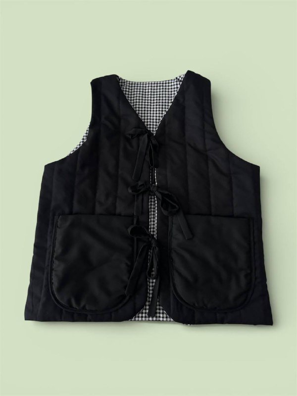 Двусторонний теплый жилет оверсайз L-XL