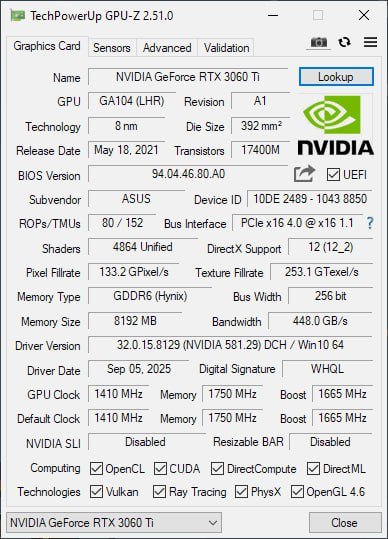 Видеокарта ASUS GeForce RTX 3060 Ti Dual MINI 8GB 2